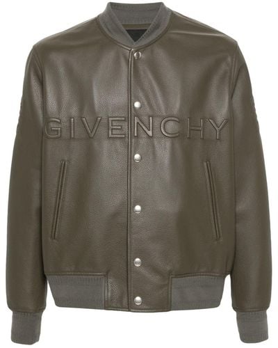 Givenchy Logo-embossed Bomber Jacket - Grey