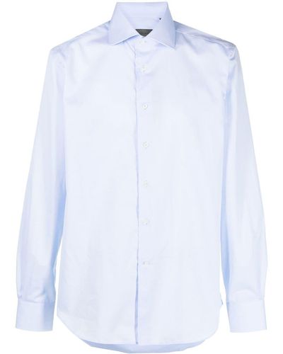 Corneliani Camisa con cuello italiano - Blanco