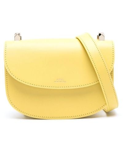 A.P.C. Mini Geneve Leather Crossbody Bag - Yellow