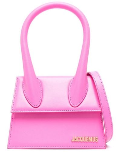 Jacquemus Le Chiquito Moyen Mini Tote Aus Leder - Pink