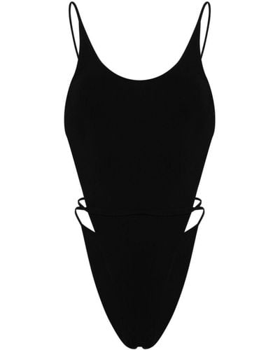 Saint Laurent Backless Self-tie Swimsuit - Black