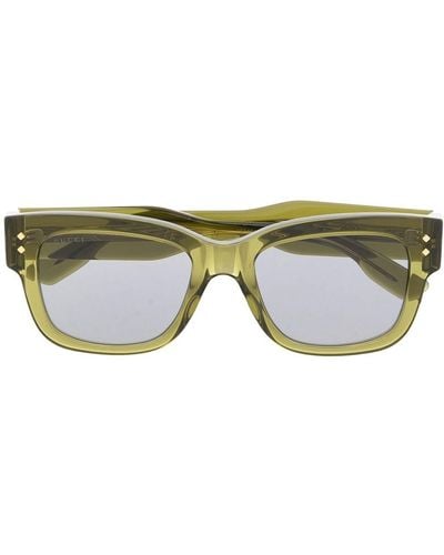 Gucci Transparent Square-frame Sunglasses - Green