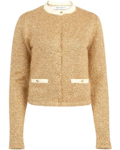 Nina Ricci Cardigan à col ras du cou - Neutre