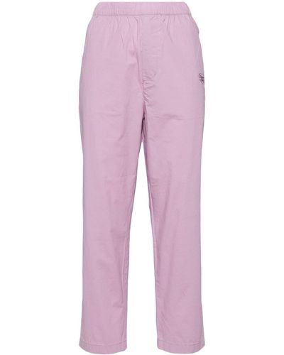 Chocoolate Logo-embroidered Trousers - Purple