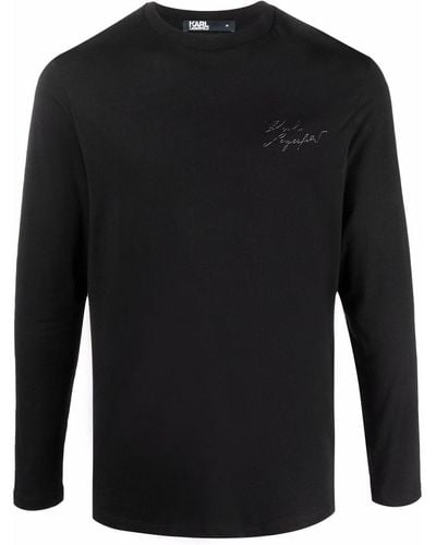 Karl Lagerfeld Cotton Logo-print T-shirt - Black
