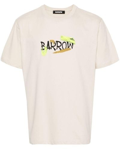 Barrow Logo-print Cotton T-shirt - Natural