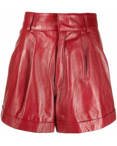 Manokhi Shorts con pieghe - Rosso