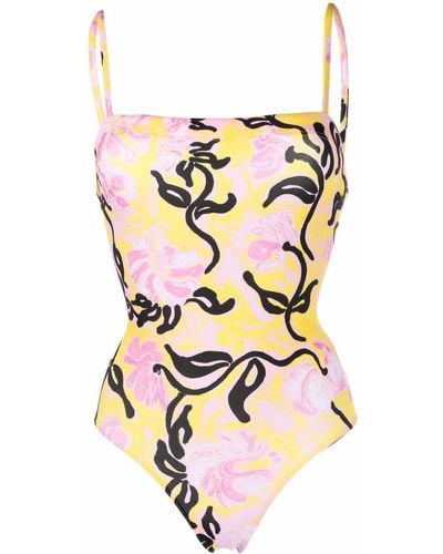 Marni Graphic-print Swimsuit - Pink