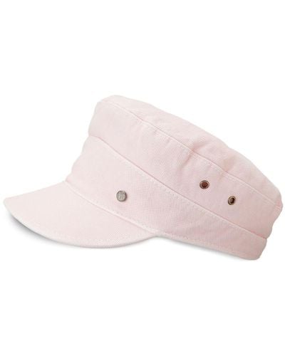 Maison Michel Romy Eyelet-detail Cotton Cap - Pink