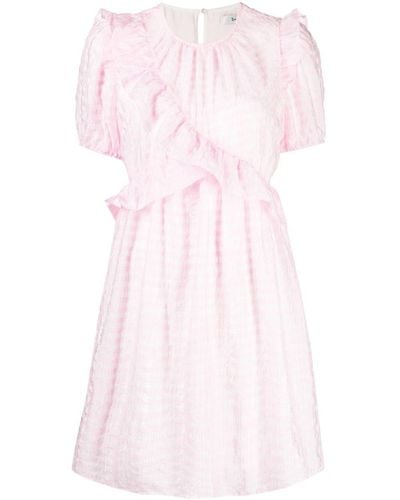 B+ AB Ruffle-trim Dress - Pink