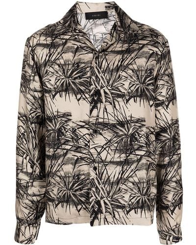 Amiri Foliage-print Silk Shirt - Multicolor