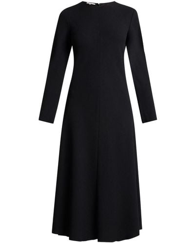 Vince Bias-cut Crepe Midi Dress - Black