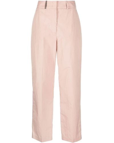 Peserico Wide-leg Tailored Trousers - Pink
