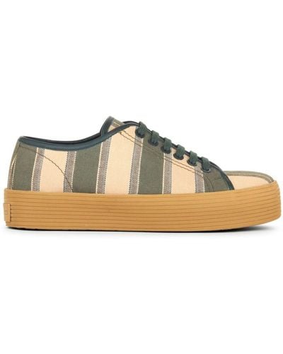 Etro Striped Lace-up Sneakers - Brown
