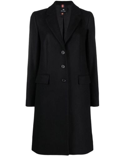 PS by Paul Smith Single-breasted Coat - Black
