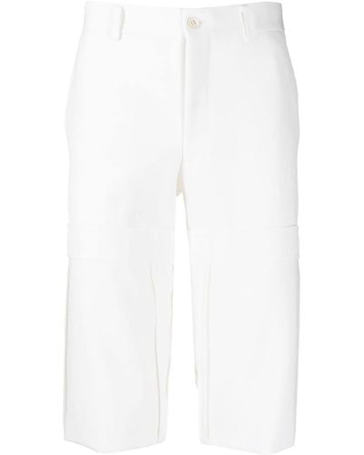 Comme des Garçons Cropped Tailored Trousers - White