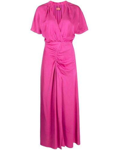 Manning Cartell Robe longue Amplify à design froncé - Rose