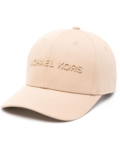 Michael Kors Embroidered-logo Cap - Natural