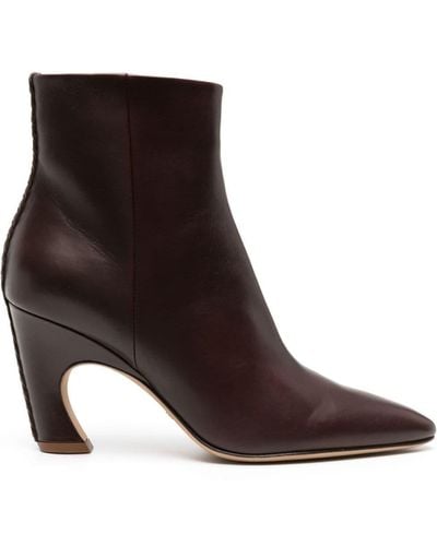 Chloé Oli 80mm Leather Boots - Brown