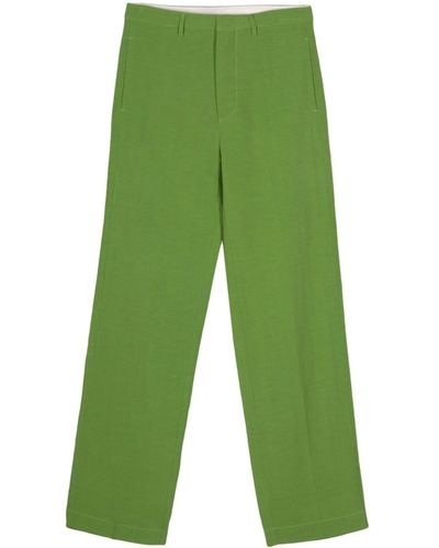 ..,merci Pantalones rectos con pinzas - Verde