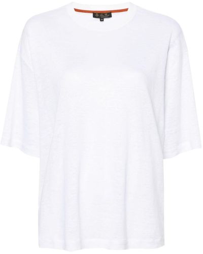 Loro Piana Loro T-Shirt aus Leinen - Weiß
