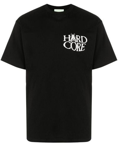 Aries Camiseta con motivo gráfico y manga corta - Negro