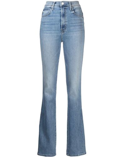 Mother Bootcut-Jeans mit hohem Bund - Blau