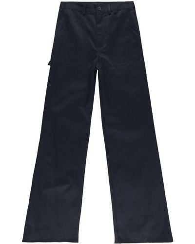 Nili Lotan Quentin Wide-leg Cotton Trousers - Blue
