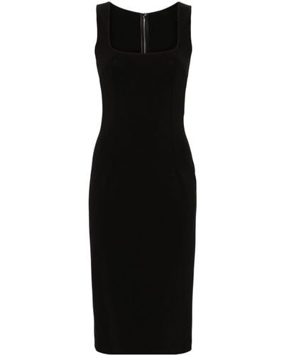 Dolce & Gabbana スクエアネック ノースリーブドレス - ブラック
