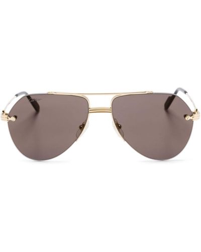 Cartier Pilot-frame Sunglasses - Metallic