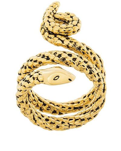 Aurelie Bidermann Wrap-around Snake Ring - Metallic
