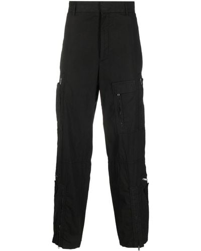 Givenchy Pantalones de popelina con bolsillos con cremallera - Negro