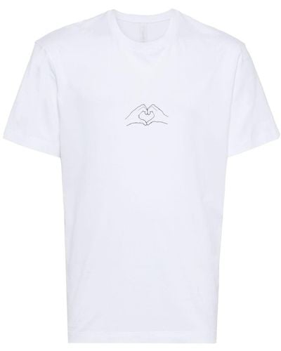 Neil Barrett Graphic-print cotton t-shirt - Weiß
