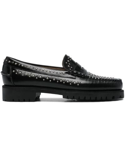 Sebago Dan Lug Studded Loafers - Black