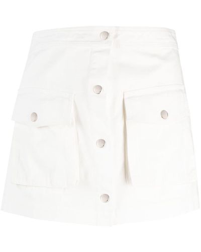 STAUD High-waisted Cotton Shorts - White
