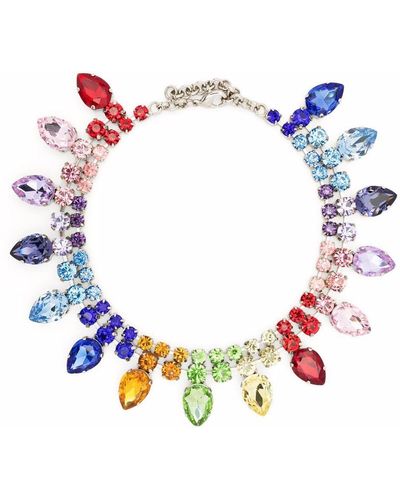 Philipp Plein Crystal-embellished Necklace - Blue