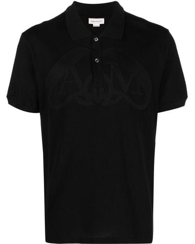 Alexander McQueen ロゴ ポロシャツ - ブラック