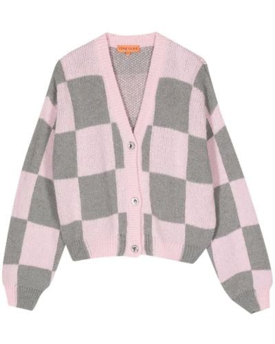 Stine Goya Amara Checked Cardigan - Pink