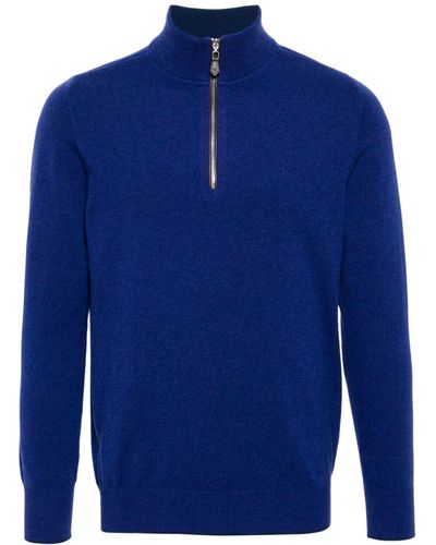N.Peal Cashmere Cardigan The Carnaby - Bleu