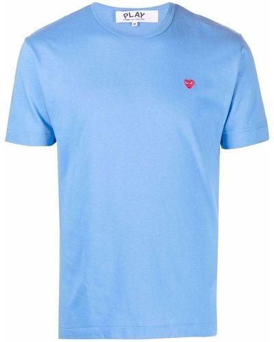 COMME DES GARÇONS PLAY ロゴパッチ Tシャツ - ブルー