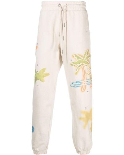 Palm Angels Palm Neon-print Track Trousers - White