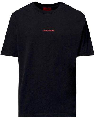 A BETTER MISTAKE Logo-print Organic-cotton T-shirt - Black
