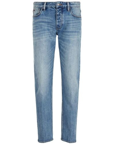 Emporio Armani Jeans slim a vita bassa J75 - Blu