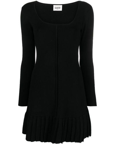 Claudie Pierlot Long-sleeve Flared Dress - Black