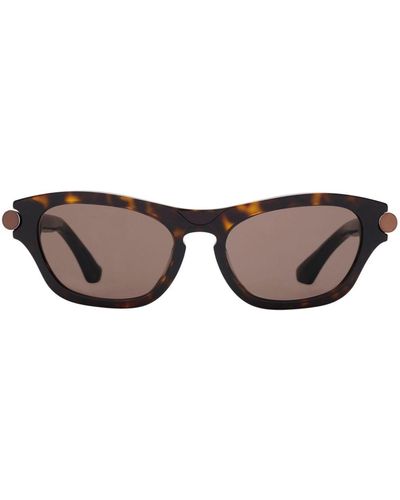 Burberry Tubular Oval-shape Sunglasses - Brown