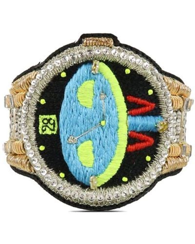 Walter Van Beirendonck Dawleetoo Embroidered Bracelet - Green