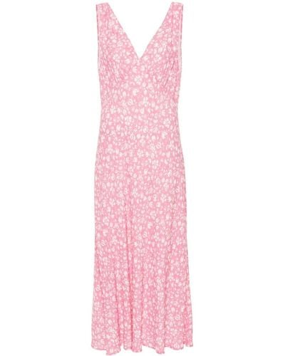 RIXO London Sandrine Floral-print Dress - ピンク