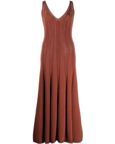 Cult Gaia Cathee Knitted Dress - Red