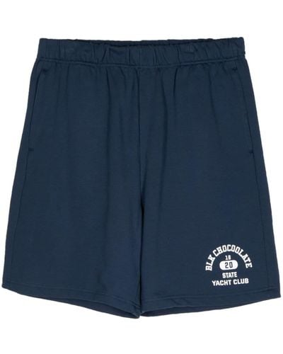 Chocoolate Shorts mit Logo-Print - Blau