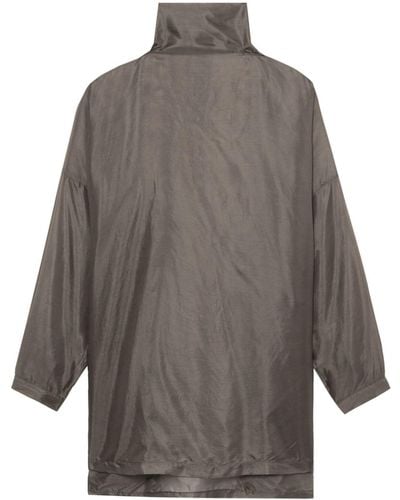 Rick Owens High-neck Anorak Shirt - Grey